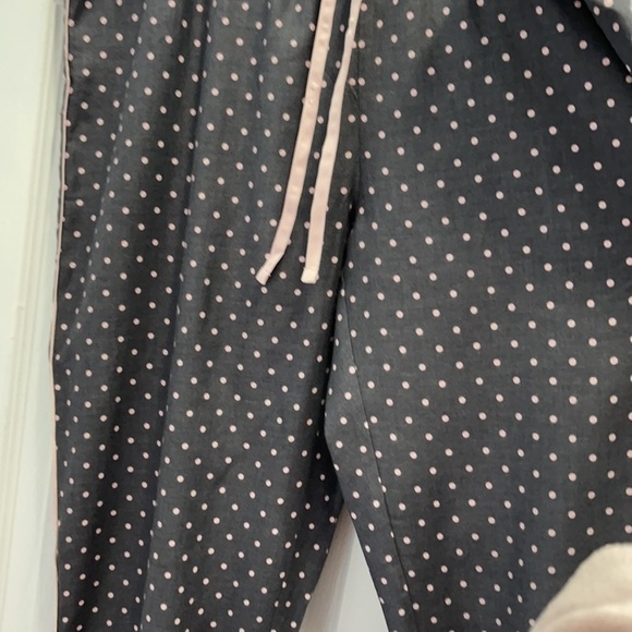 Victoria's Secret Polka Dot Pajama Pants Gray Pink Medium - Picture 4 of 8